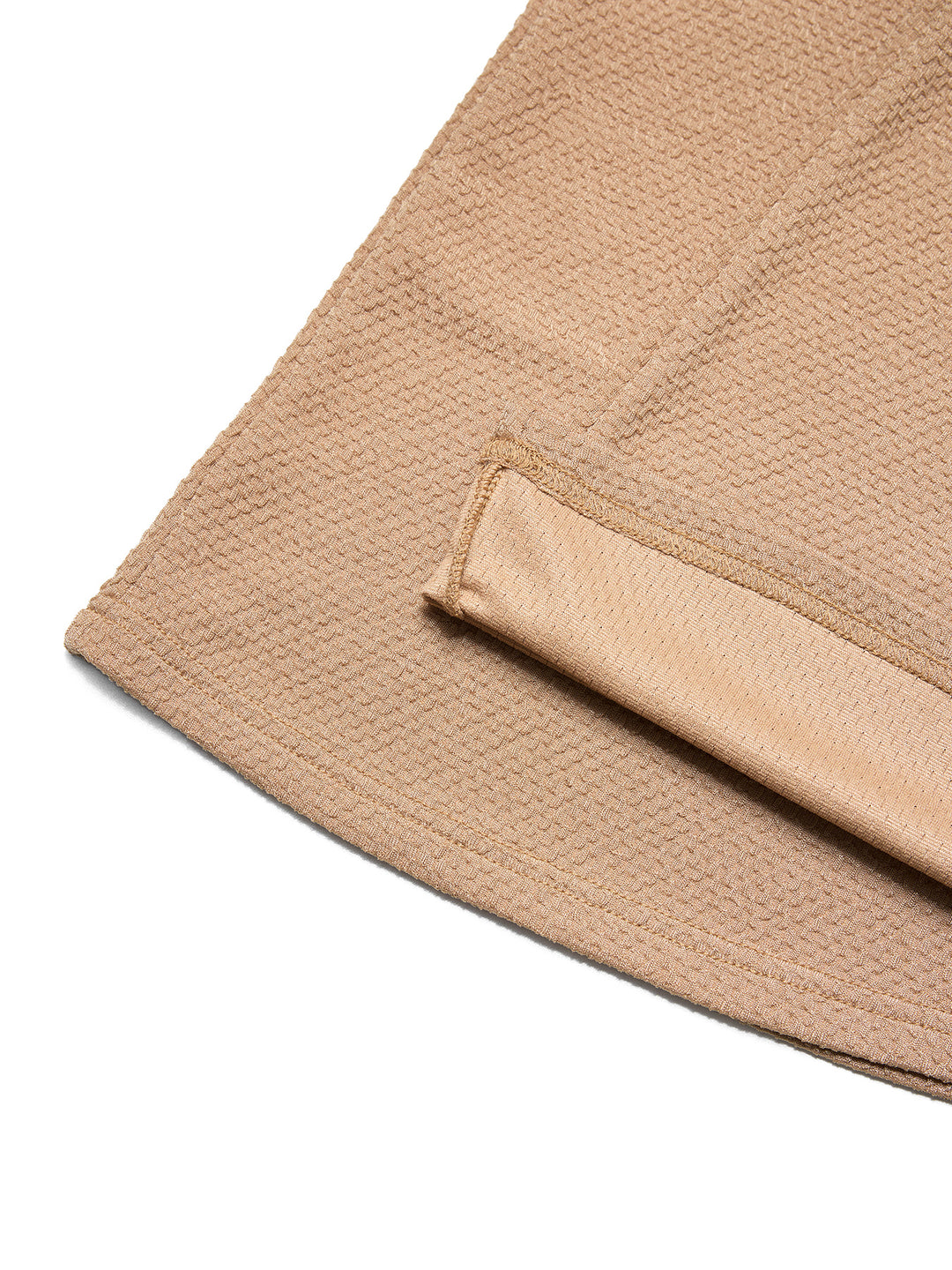Casual Plain Textured Fabric Fold-Waist Women Flared Pants