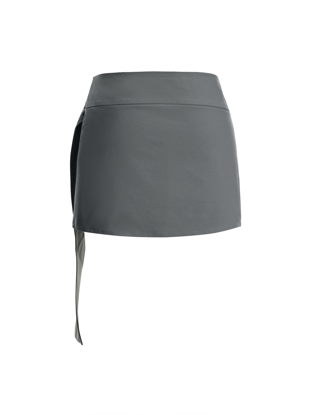 Straight Casual Belted Slit Mini Women Skirt -