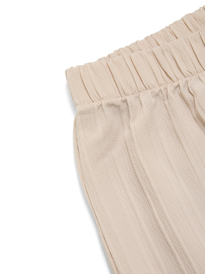 Trine de laitue décontractée Ruched Ruffled V Neck Femmes Tenues de deux pièces