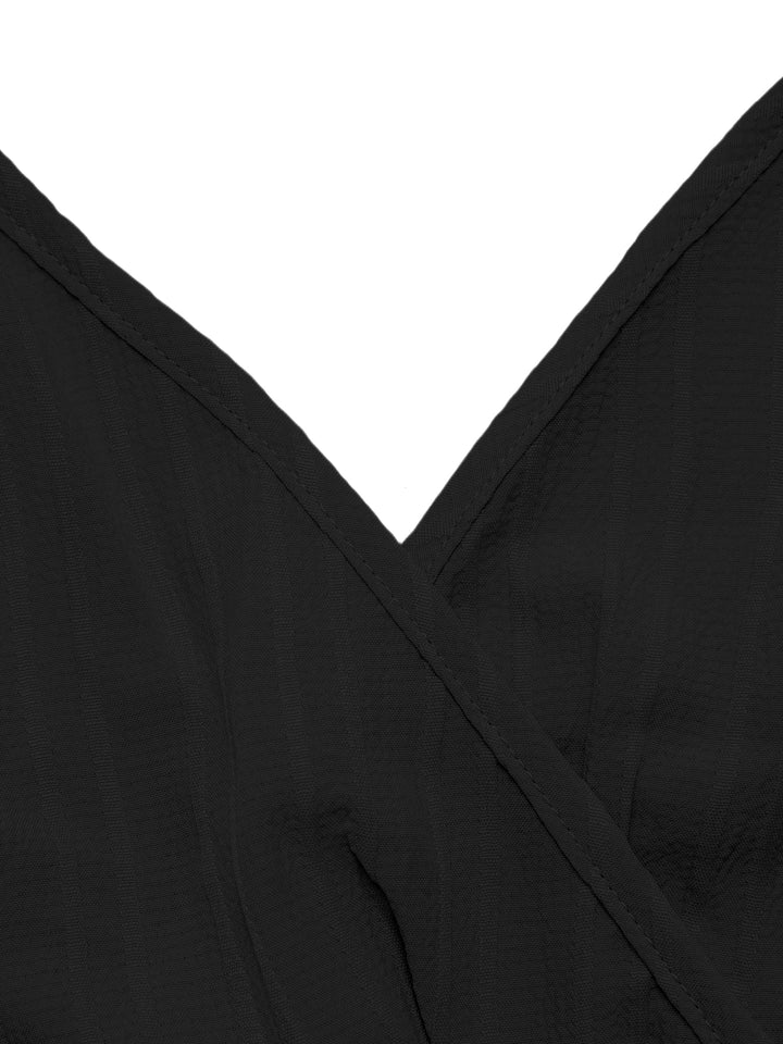 Trine de laitue décontractée Ruched Ruffled V Neck Femmes Tenues de deux pièces