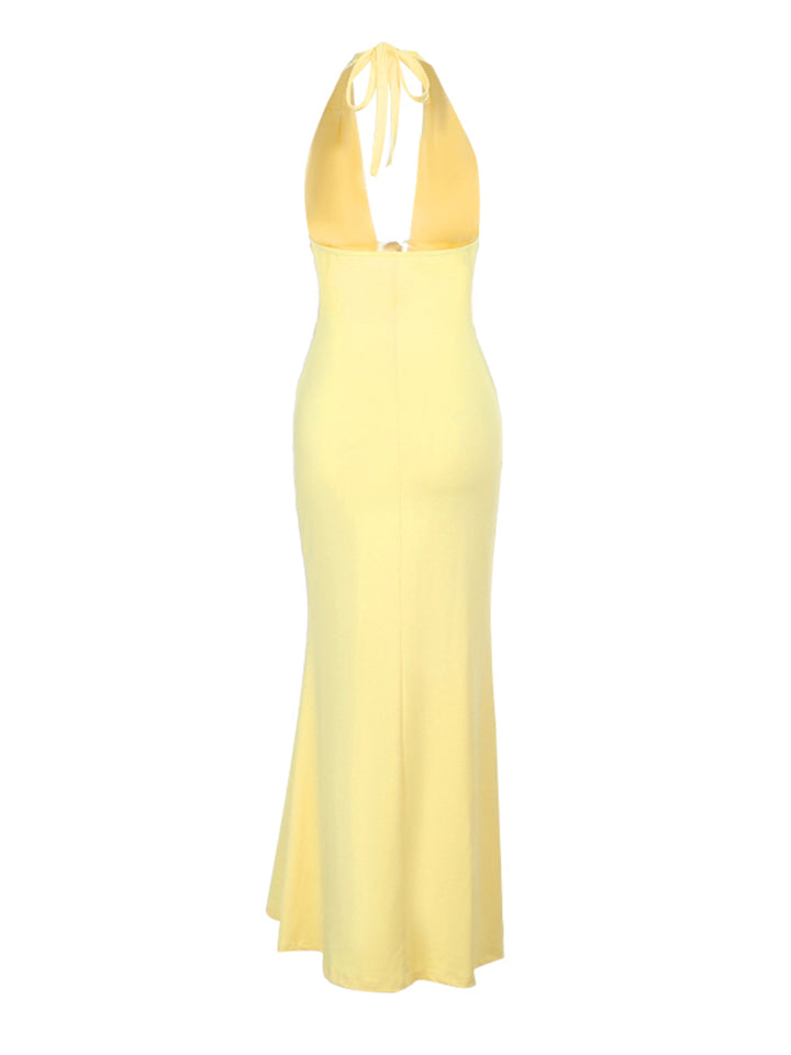 Mermaid boho Backless half Maxi Frauen Kleid