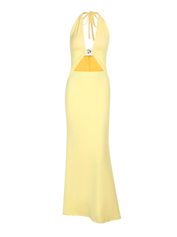 Mermaid boho Backless half Maxi Frauen Kleid