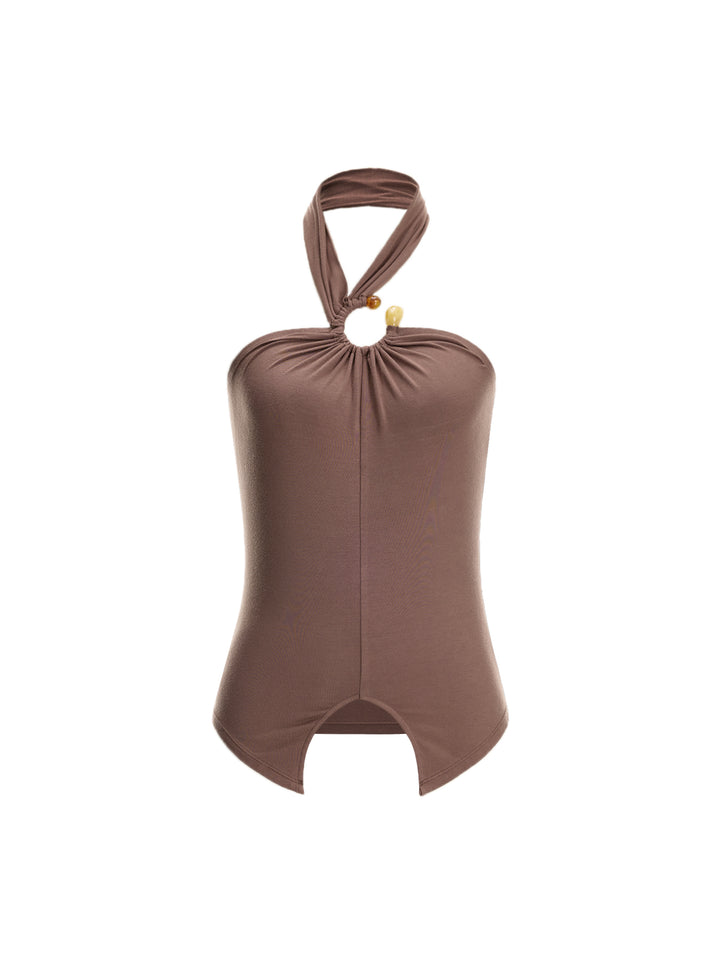 Cami boho perle lid halter lic