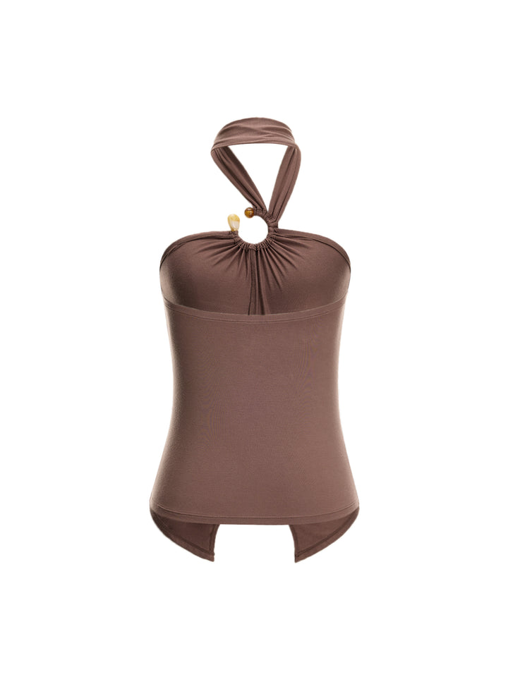 Cami boho perle lid halter lic