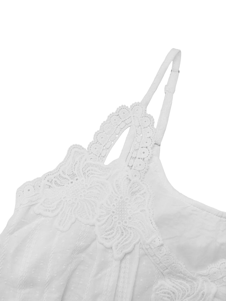 Cami Boho Spitzenverkleidung Ruch mit Hals Maxi Frauen zweiteilige Outfits