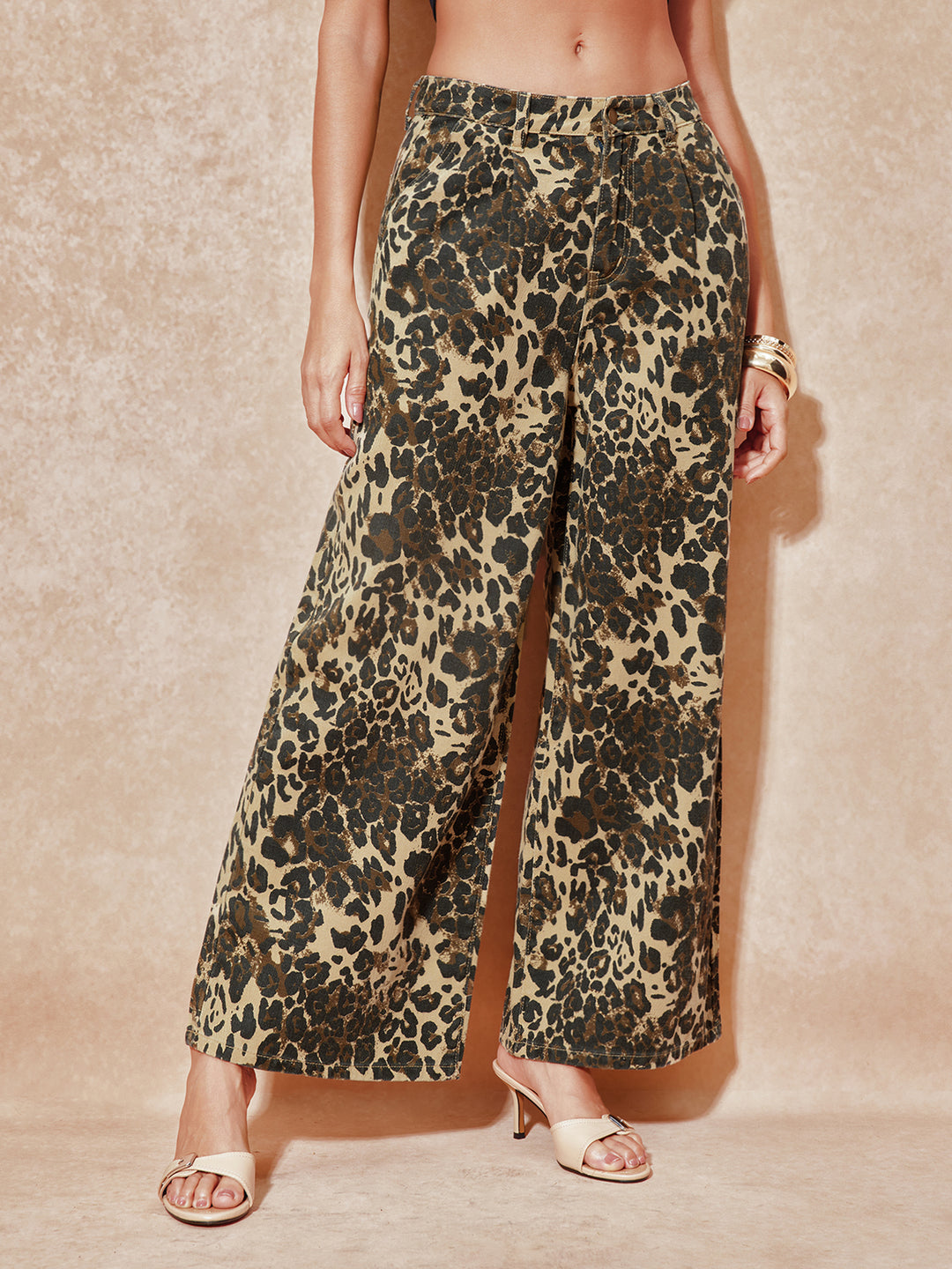 Baggy Casual Leopard Print Long Women Jeans -